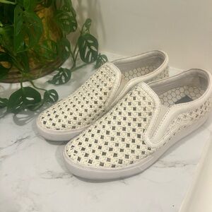 Dolce Vita White Slip-On Shoes
